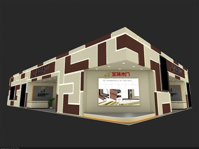 360平米展臺(tái)設(shè)計(jì)制作：二面開口/現(xiàn)代/木質(zhì)結(jié)構(gòu)/咖啡色，為建材展展商而作（免費(fèi)使用）