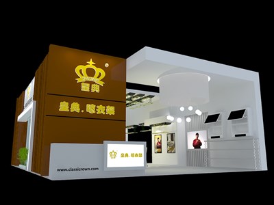 195.3平米展臺(tái)設(shè)計(jì)制作：二面開口/現(xiàn)代/木質(zhì)結(jié)構(gòu)/咖啡色，為家具展展商而作（免費(fèi)使用）