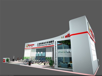 168平米展臺設(shè)計制作：二面開口/現(xiàn)代/木質(zhì)結(jié)構(gòu)/白色，為單/摩托車展商而作（免費(fèi)使用）