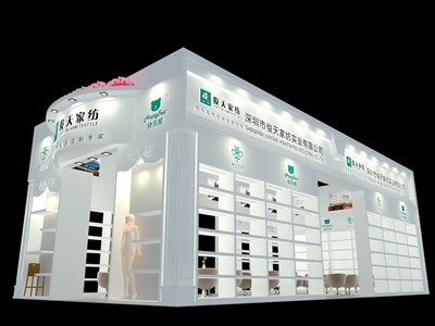 72平米展臺(tái)設(shè)計(jì)制作：三面開口/現(xiàn)代/木質(zhì)結(jié)構(gòu)/白色，為家具展展商而作（免費(fèi)使用）