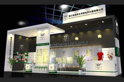 30平米展臺(tái)設(shè)計(jì)制作：二面開口/現(xiàn)代/木質(zhì)結(jié)構(gòu)/白色，為樂器展展商而作（免費(fèi)使用）