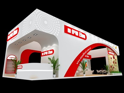 90平米展臺(tái)設(shè)計(jì)制作：四面開(kāi)口/現(xiàn)代/木質(zhì)結(jié)構(gòu)/白色，為文具圖書展展商而作（免費(fèi)使用）