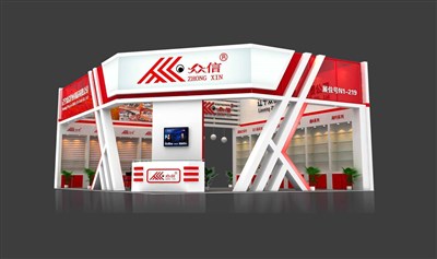 108平米展臺設(shè)計制作：二面開口/現(xiàn)代/木質(zhì)結(jié)構(gòu)/紅色，為釣具展展商而作（免費(fèi)使用）