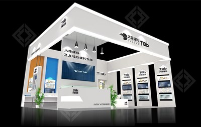 56平米展臺設計制作：二面開口/現(xiàn)代/木質結構/白色，為食品展展商而作（免費使用）
