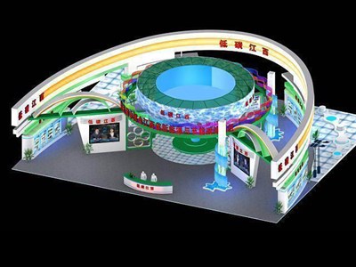 780平米展臺設(shè)計制作：二面開口/前衛(wèi)/木質(zhì)結(jié)構(gòu)/彩色，為成就招商展展商而作（免費使用）