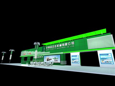 280平米展臺設(shè)計制作：三面開口/前衛(wèi)/木質(zhì)結(jié)構(gòu)/綠色，為汽配展展商而作（免費使用）