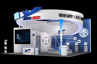 81平米展臺設(shè)計制作：三面開口/現(xiàn)代/木質(zhì)結(jié)構(gòu)/白色，為安防展展商而作（免費使用）