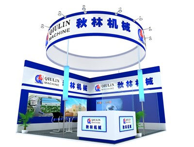 36平米展臺(tái)設(shè)計(jì)制作：二面開口/現(xiàn)代/木質(zhì)結(jié)構(gòu)/藍(lán)色，為汽配展展商而作（免費(fèi)使用）