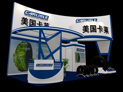 36平米展臺設(shè)計制作：三面開口/現(xiàn)代/木質(zhì)結(jié)構(gòu)/藍色，為汽配展展商而作（免費使用）