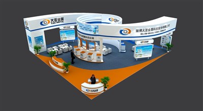 240平米展臺設計制作：四面開口/現(xiàn)代/木質結構/白色，為機械展展商而作（免費使用）