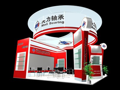 36平米展臺(tái)設(shè)計(jì)制作：三面開口/現(xiàn)代/木質(zhì)結(jié)構(gòu)/紅色，為汽配展展商而作（免費(fèi)使用）