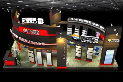 72平米展臺(tái)設(shè)計(jì)制作：四面開口/現(xiàn)代/木質(zhì)結(jié)構(gòu)/黑色，為家電展展商而作（免費(fèi)使用）