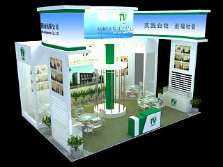 36平米展臺設(shè)計(jì)制作：三面開口/前衛(wèi)/木質(zhì)結(jié)構(gòu)/白色，為機(jī)械展展商而作（免費(fèi)使用）
