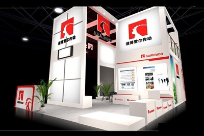 54平米展臺設計制作：一面開口/現(xiàn)代/木質(zhì)結構/白色，為汽配展展商而作（免費使用）