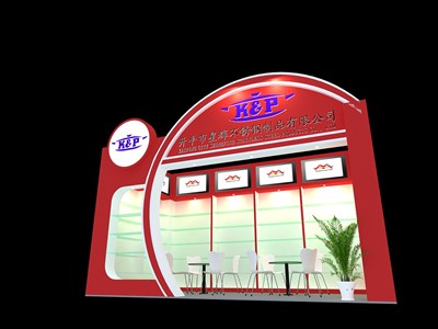 18平米展臺(tái)設(shè)計(jì)制作：一面開(kāi)口/現(xiàn)代/木質(zhì)結(jié)構(gòu)/紅色，為家電展展商而作（免費(fèi)使用）