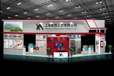 144平米展臺(tái)設(shè)計(jì)制作：四面開口/現(xiàn)代/木質(zhì)結(jié)構(gòu)/白色，為家電展展商而作（免費(fèi)使用）