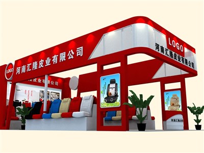 72平米展臺(tái)設(shè)計(jì)制作：三面開口/現(xiàn)代/木質(zhì)結(jié)構(gòu)/紅色，為汽配展展商而作（免費(fèi)使用）