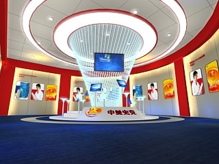 67.5平米展廳設(shè)計制作：前衛(wèi)/紅色，產(chǎn)品類展廳-中美史克展廳（免費(fèi)使用）