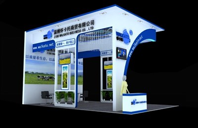 54平米展臺設(shè)計制作：三面開口/現(xiàn)代/木質(zhì)結(jié)構(gòu)/白色，為綜合展展商而作（免費使用）