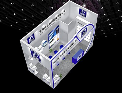 18平米展臺設(shè)計制作：二面開口/現(xiàn)代/木質(zhì)結(jié)構(gòu)/白色，為綜合展展商而作（免費使用）