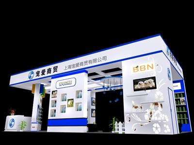 72平米展臺設(shè)計制作：一面開口/現(xiàn)代/木質(zhì)結(jié)構(gòu)/白色，為嬰幼展展商而作（免費使用）