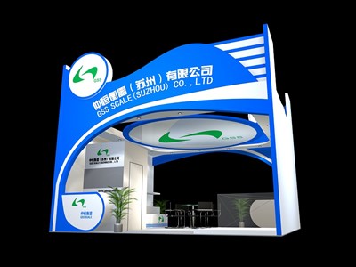 36平米展臺設(shè)計制作：二面開口/現(xiàn)代/木質(zhì)結(jié)構(gòu)/藍(lán)色，為綜合展展商而作（免費使用）