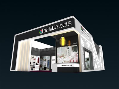 150平米展臺(tái)設(shè)計(jì)制作：三面開(kāi)口/前衛(wèi)/型材結(jié)構(gòu)/灰色，為家具展展商而作（免費(fèi)使用）