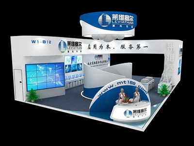 160平米展臺設計制作：三面開口/現(xiàn)代/型材結(jié)構/白色，為電子展展商而作（免費使用）