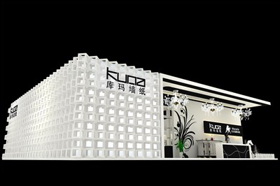 270平米展臺設(shè)計(jì)制作：二面開口/現(xiàn)代/木質(zhì)結(jié)構(gòu)/白色，為建材展展商而作（免費(fèi)使用）