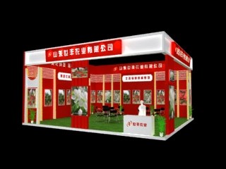 90平米展臺(tái)設(shè)計(jì)制作：二面開口/現(xiàn)代/木質(zhì)結(jié)構(gòu)/紅色，為綜合展展商而作（免費(fèi)使用）