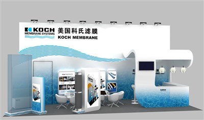 36平米展臺設(shè)計制作：三面開口/現(xiàn)代/木質(zhì)結(jié)構(gòu)/藍色，為綜合展展商而作（免費使用）