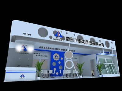 48平米展臺設計制作：二面開口/現(xiàn)代/木質結構/白色，為建材展展商而作（免費使用）