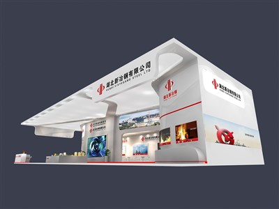 225平米展臺設(shè)計制作：二面開口/現(xiàn)代/木質(zhì)結(jié)構(gòu)/白色，為建材展展商而作（免費使用）