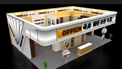 88平米展臺(tái)設(shè)計(jì)制作：三面開口/現(xiàn)代/木質(zhì)結(jié)構(gòu)/白色，為建材展展商而作（免費(fèi)使用）