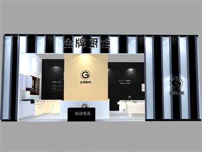 81平米展臺(tái)設(shè)計(jì)制作：一面開(kāi)口/現(xiàn)代/木質(zhì)結(jié)構(gòu)/黑色，為建材展展商而作（免費(fèi)使用）