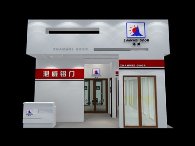 36平米展臺(tái)設(shè)計(jì)制作：一面開口/現(xiàn)代/木質(zhì)結(jié)構(gòu)/白色，為建材展展商而作（免費(fèi)使用）