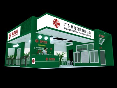 108平米展臺設(shè)計制作：二面開口/現(xiàn)代/木質(zhì)結(jié)構(gòu)/綠色，為建材展展商而作（免費使用）