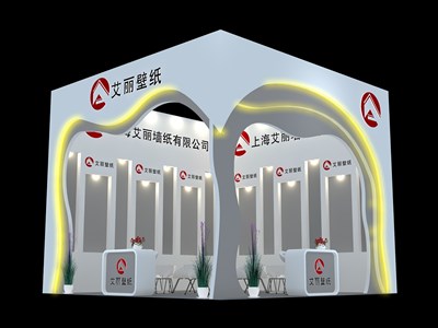 36平米展臺設(shè)計制作：二面開口/現(xiàn)代/木質(zhì)結(jié)構(gòu)/白色，為建材展展商而作（免費(fèi)使用）